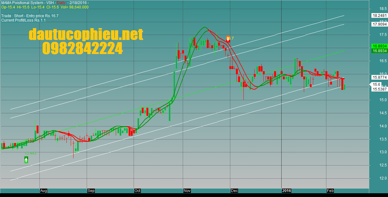 Đồ thị VSH giữa phiên giao dịch ngày 18/02/2016. 