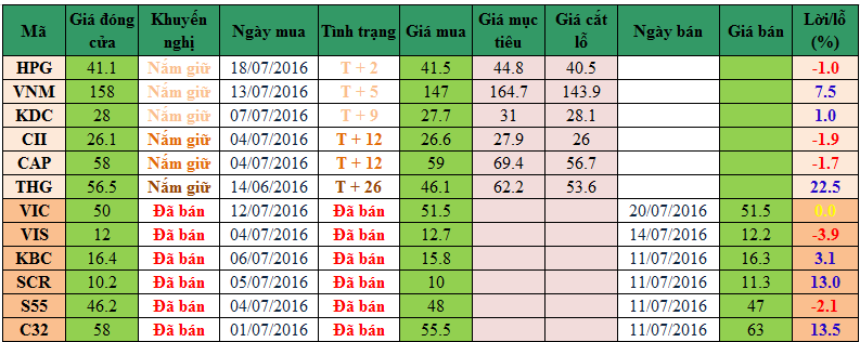 Danh mục cổ phiếu khuyến nghị đầu tư 2007