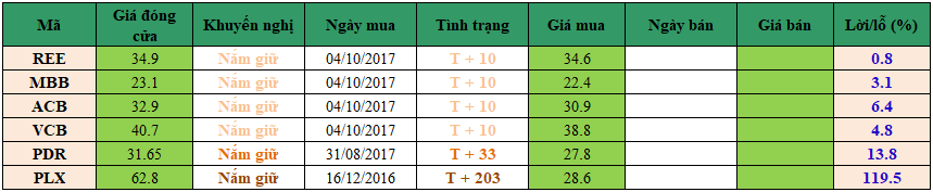 Danh mục đầu tư dm1810