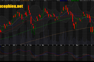 Đồ thị cổ phiếu FPT phiên giao dịch ngày 19/06/2018. Nguồn: AmiBroker