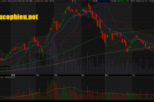 Đồ thị cổ phiếu CTG phiên giao dịch ngày 18/07/2018. Nguồn: AmiBroker