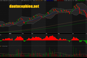 Đồ thị cổ phiếu DGW phiên giao dịch ngày 19/07/2018. Nguồn: AmiBroker