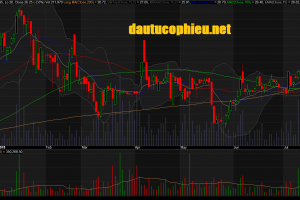Đồ thị cổ phiếu NT2 phiên giao dịch ngày 24/07/2018. Nguồn: AmiBroker