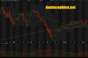 Đồ thị cổ phiếu DXG phiên giao dịch ngày 25/09/2018. Nguồn: AmiBroker