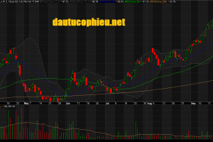 Đồ thị cổ phiếu VHC phiên giao dịch ngày 09/10/2018. Nguồn: AmiBroker