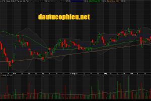 Đồ thị cổ phiếu NLG phiên giao dịch ngày 15/10/2018. Nguồn: AmiBroker