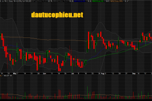 Đồ thị cổ phiếu PPC phiên giao dịch ngày 16/10/2018. Nguồn: AmiBroker