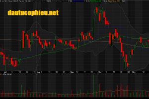 Đồ thị cổ phiếu PPC phiên giao dịch ngày 26 /11/2018. Nguồn: AmiBroker