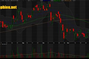 Đồ thị cổ phiếu NLG phiên giao dịch ngày 04/12/2018. Nguồn: AmiBroker