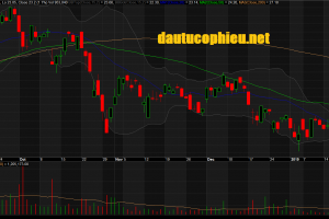 Đồ thị cổ phiếu DXG phiên giao dịch ngày 22/01/2019. Nguồn: AmiBroker