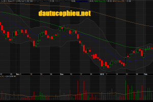 Đồ thị cổ phiếu CTG phiên giao dịch ngày 22/02/2019. Nguồn: AmiBroker