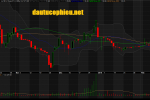 Đồ thị cổ phiếu KDH phiên giao dịch ngày 22/02/2019. Nguồn: AmiBroker