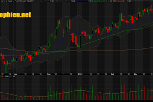 Đồ thị cổ phiếu KBC phiên giao dịch ngày 03/04/2019. Nguồn: AmiBroker