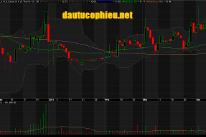 Đồ thị cổ phiếu KDH phiên giao dịch ngày 12/04/2019. Nguồn: AmiBroker