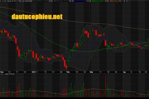 Đồ thị cổ phiếu HPG phiên giao dịch ngày 08/05/2019. Nguồn: AmiBroker