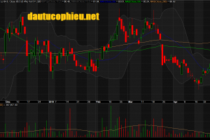 Đồ thị cổ phiếu MWG phiên giao dịch ngày 14/05/2019. Nguồn: AmiBroker