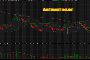 Đồ thị cổ phiếu CTG phiên giao dịch ngày 28/08/2019. Nguồn: AmiBroker