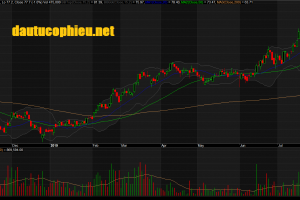 Đồ thị cổ phiếu VCB phiên giao dịch ngày 12/08/2019. Nguồn: AmiBroker