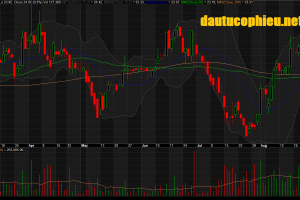 Đồ thị cổ phiếu KDH phiên giao dịch ngày 30/08/2019. Nguồn: AmiBroker