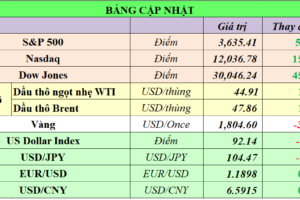 Cập nhật chứng khoán Mỹ, giá hàng hóa và USD phiên giao dịch ngày 24/11/2020