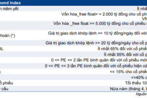 Cập nhật chỉ số – Kết quả review chỉ số VN Diamond tháng 10/2024